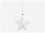 House Doctor stjerne ophæng ornament star hvid 12 cm - Fransenhome